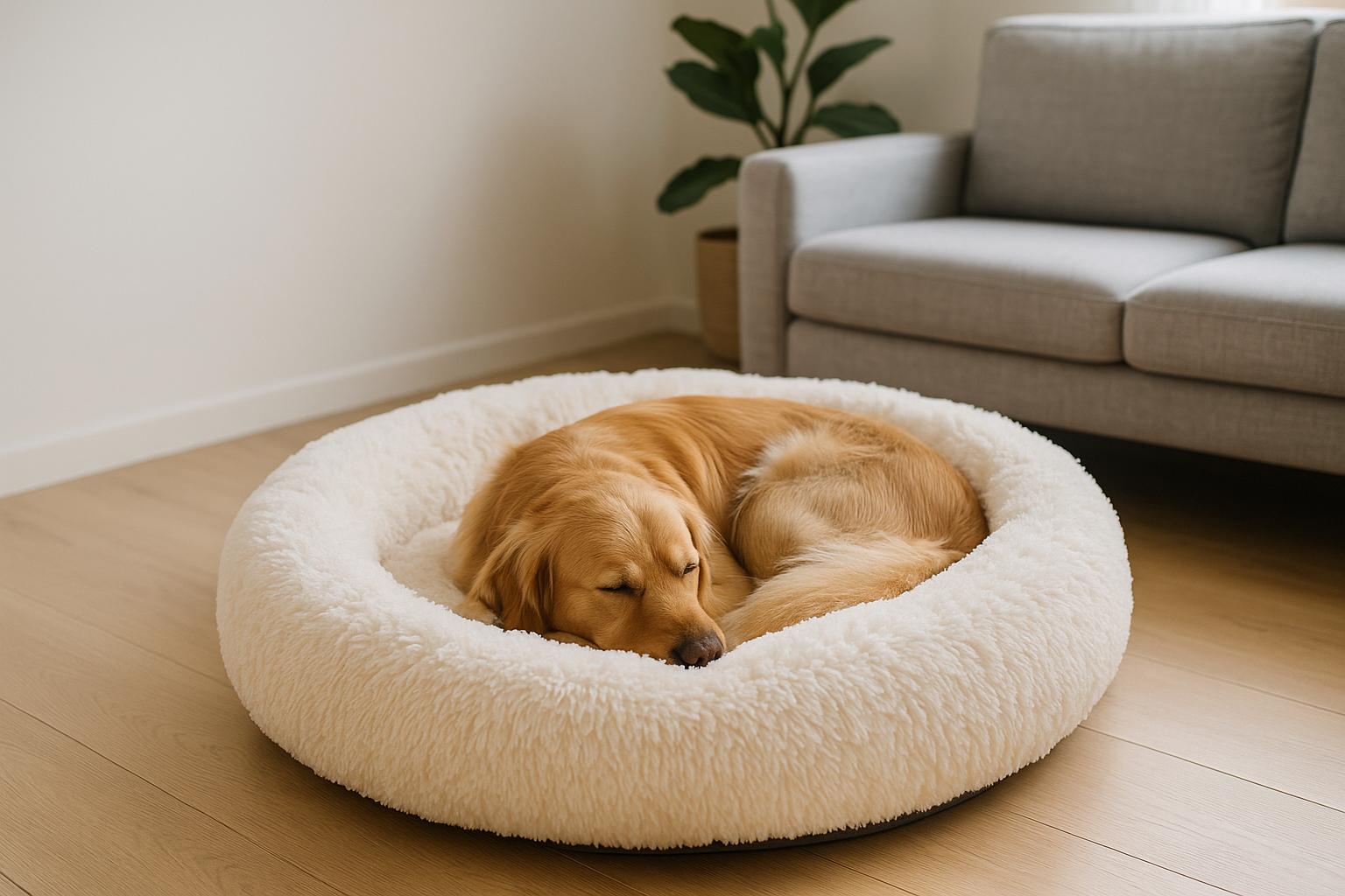 Grand Panier Douillet pour Chien – 110 cm | Ultra Confort & Lavable | Jusqu'à 45 kg