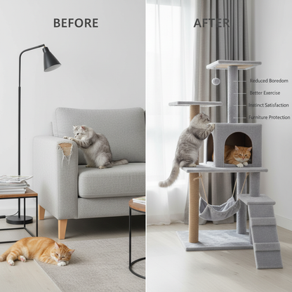 Arbre à Chat Multi-Niveaux
